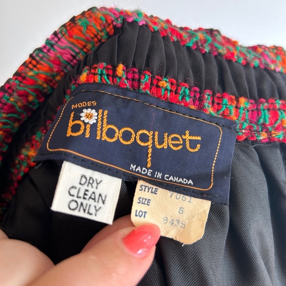 1970s Bilboquet Canada Ribbon Patchwork Folk Cottagecore Ruffle Maxi Skirt - Picture 3 of 7